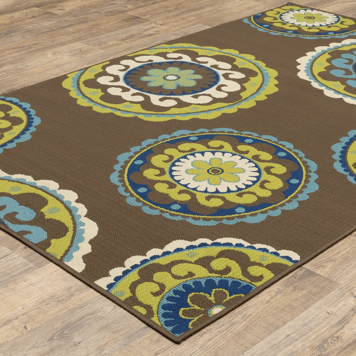 Tapis d'intérieur/extérieur à médaillons floraux Vista Home Catalina--