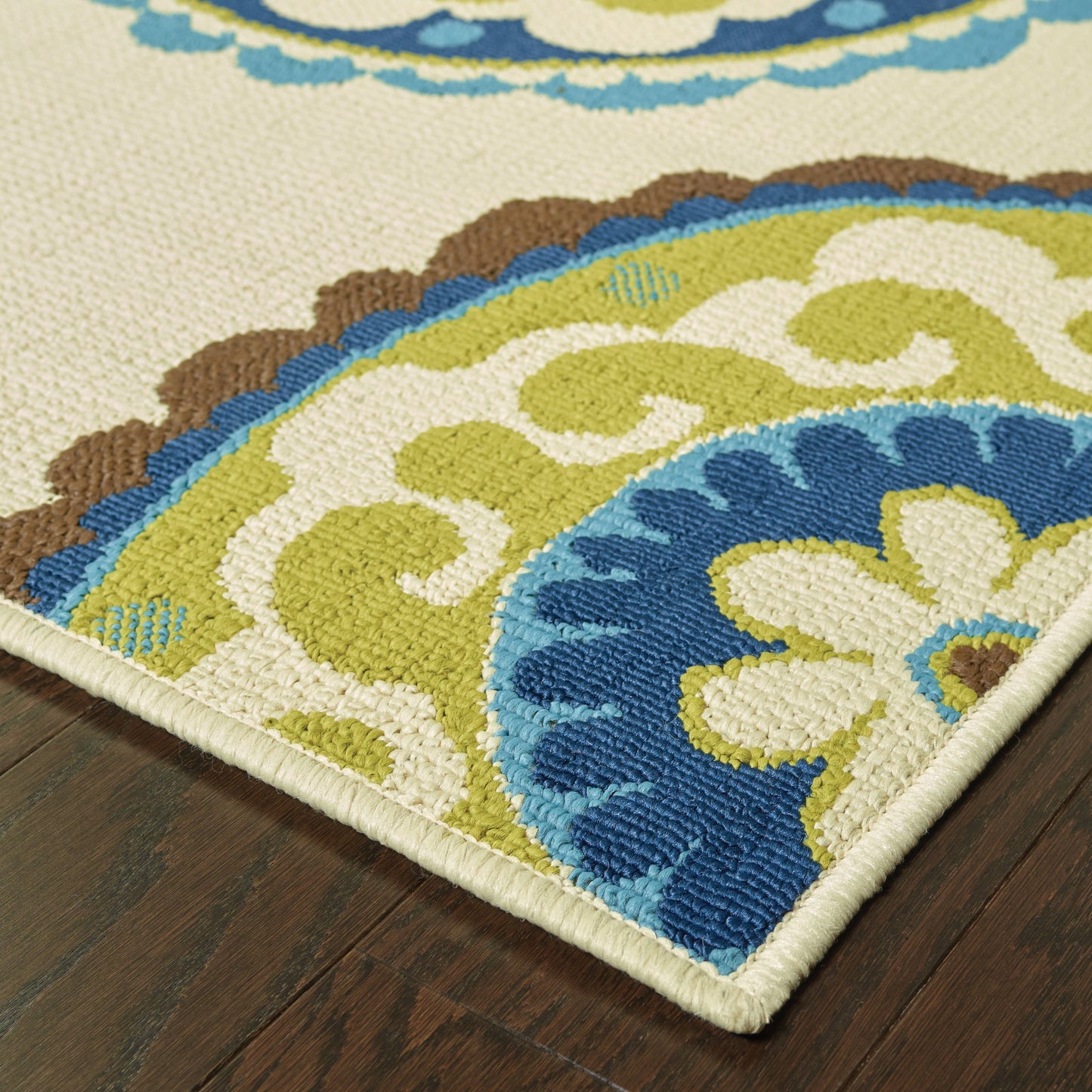 Tapis d'intérieur/extérieur à médaillons floraux Vista Home Catalina--