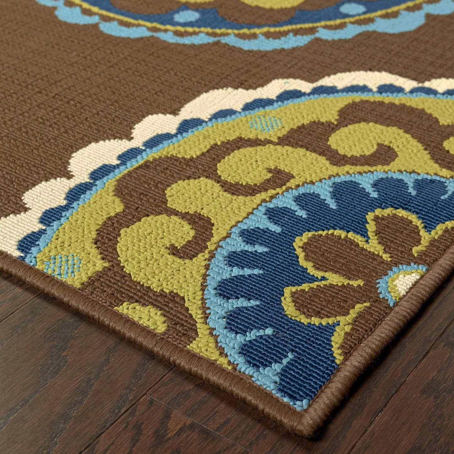Tapis d'intérieur/extérieur à médaillons floraux Vista Home Catalina--