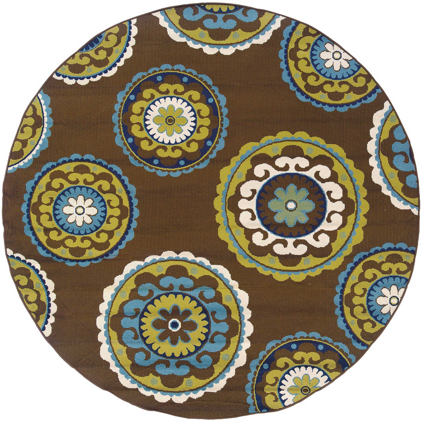 Tapis d'intérieur/extérieur à médaillons floraux Vista Home Catalina--