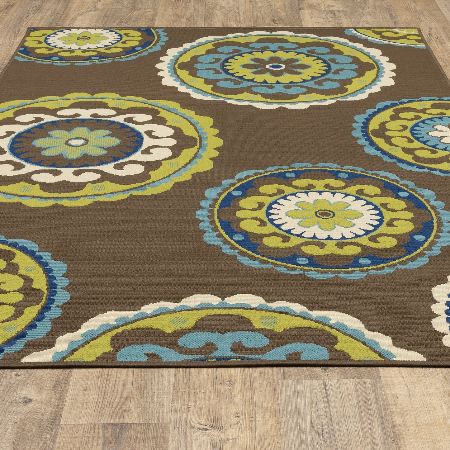 Tapis d'intérieur/extérieur à médaillons floraux Vista Home Catalina--