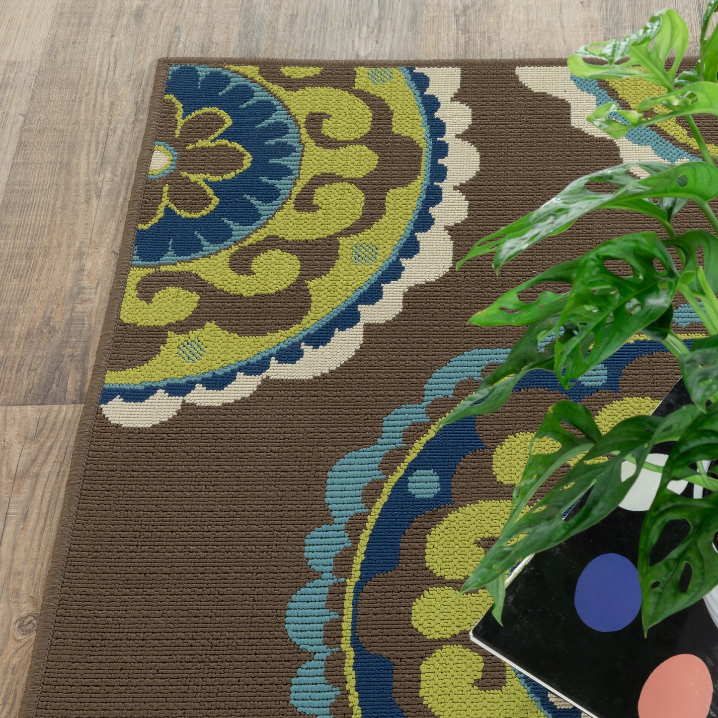 Tapis d'intérieur/extérieur à médaillons floraux Vista Home Catalina--