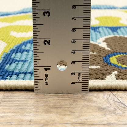 Tapis d'intérieur/extérieur à médaillons floraux Vista Home Catalina--