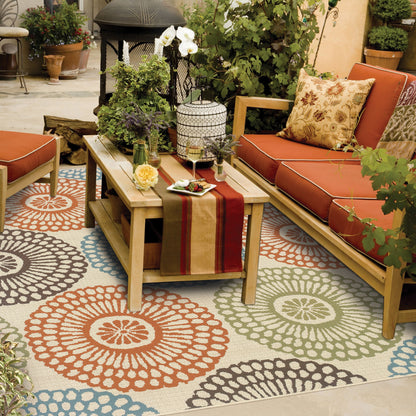 Tapis d'intérieur et d'extérieur multicolore Vista Home Malta Medallions