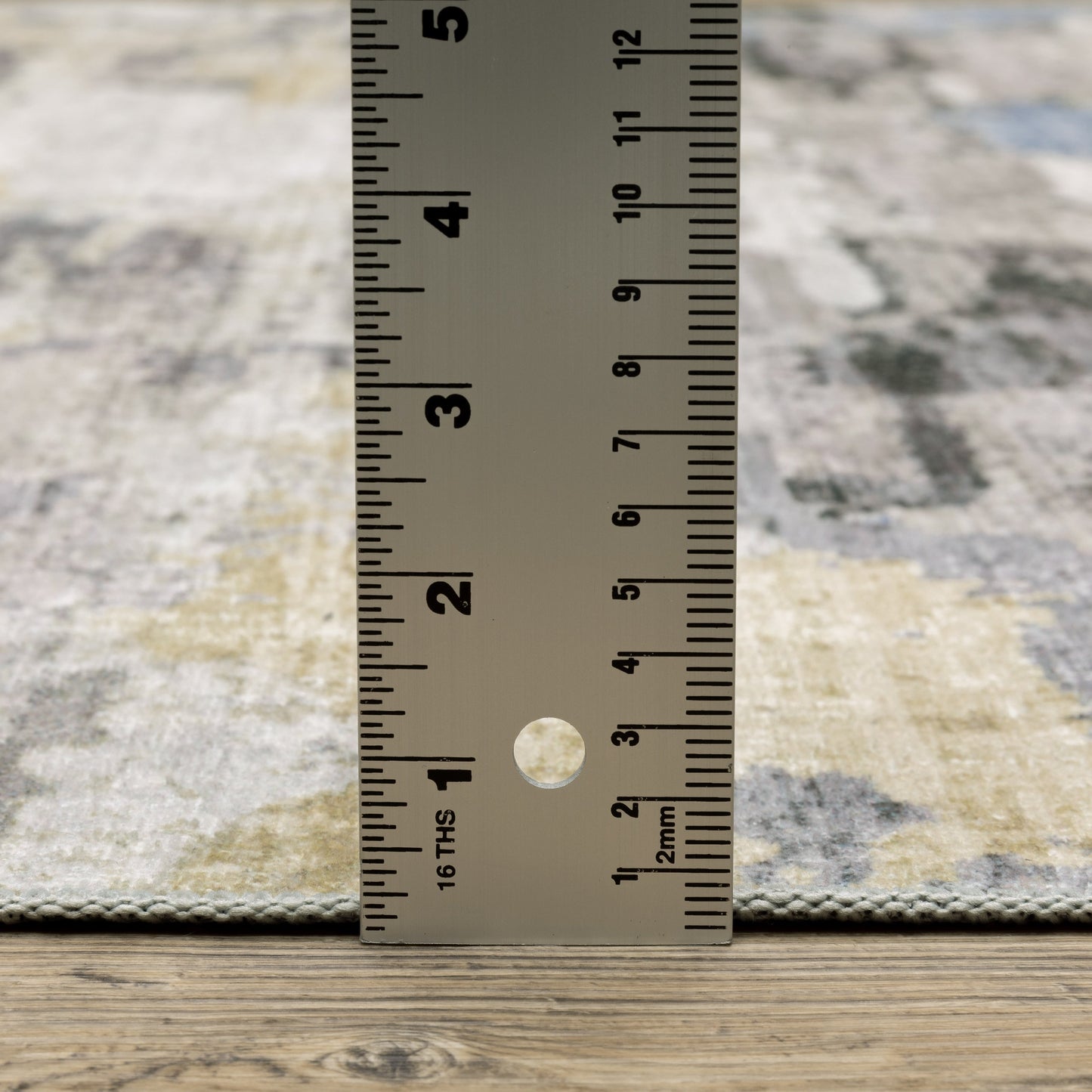Tapis d'intérieur lavable abstrait gris/bleu de Vista Home Marissa
