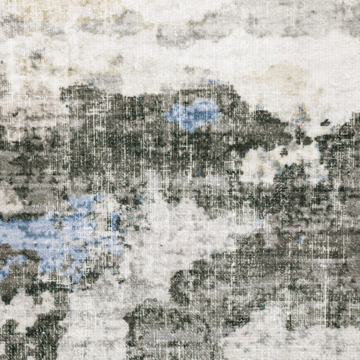 Tapis d'intérieur lavable abstrait gris/bleu de Vista Home Marissa
