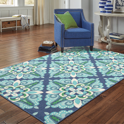Tapis d'intérieur et d'extérieur Style Haven Martinque Medallion-