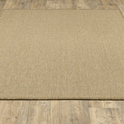 Tapis d'intérieur/extérieur texturé uni marron clair Style Haven Veranda