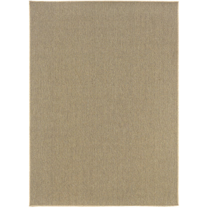 Tapis d'intérieur/extérieur texturé uni marron clair Style Haven Veranda