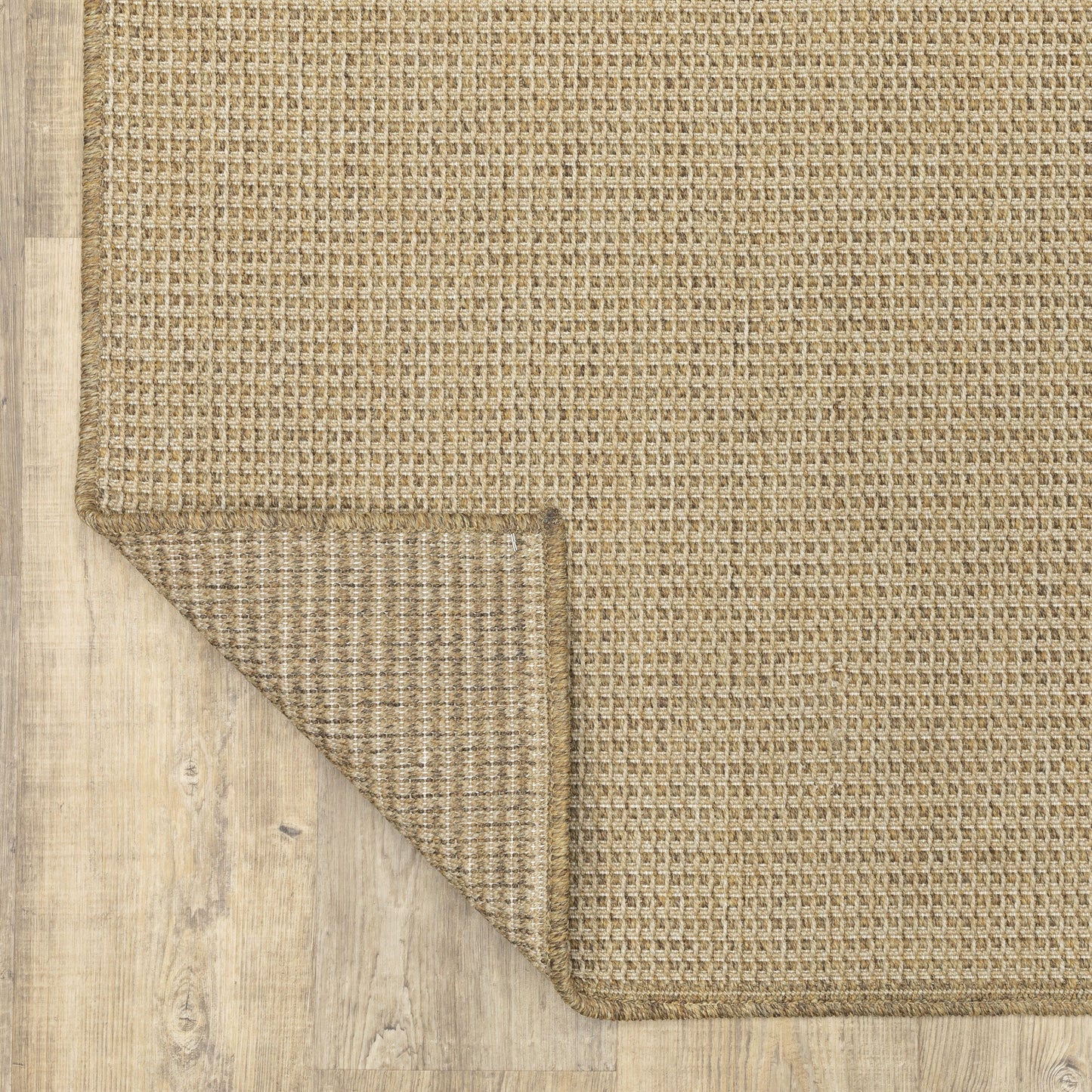 Tapis d'intérieur/extérieur texturé uni marron clair Style Haven Veranda
