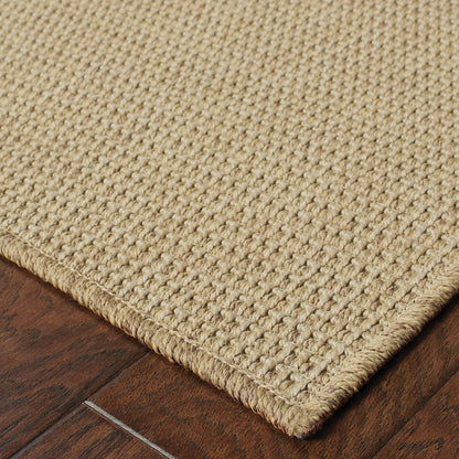 Tapis d'intérieur/extérieur texturé uni marron clair Style Haven Veranda