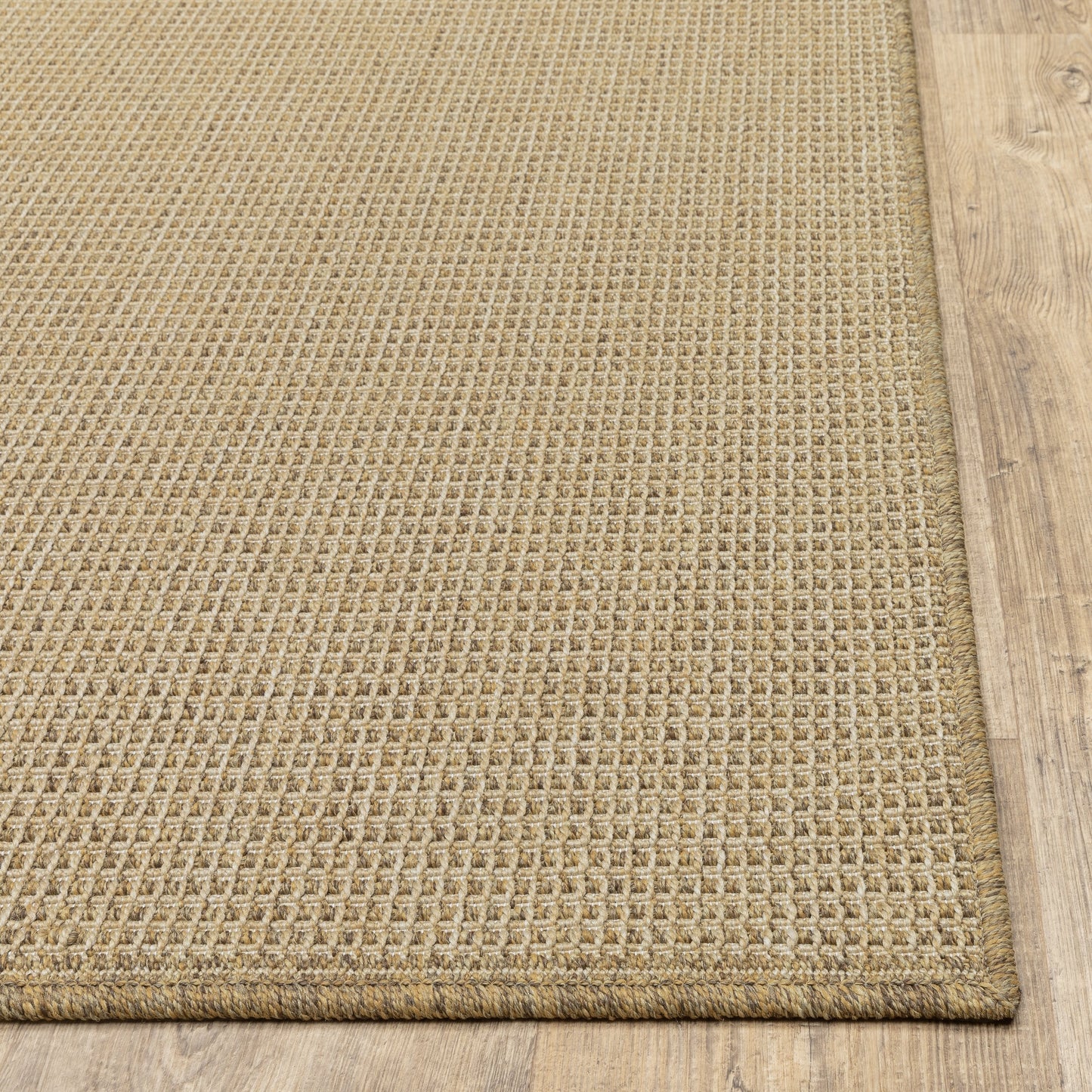 Tapis d'intérieur/extérieur texturé uni marron clair Style Haven Veranda