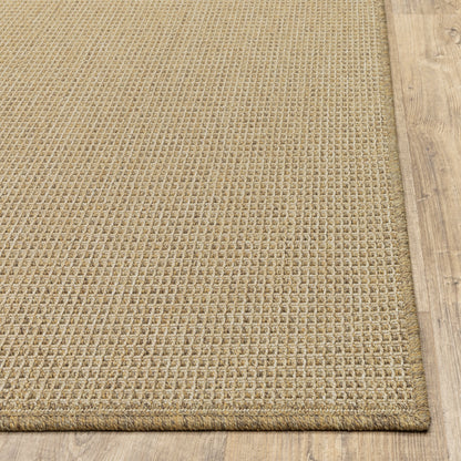 Tapis d'intérieur/extérieur texturé uni marron clair Style Haven Veranda