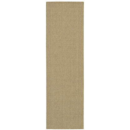 Tapis d'intérieur/extérieur texturé uni marron clair Style Haven Veranda