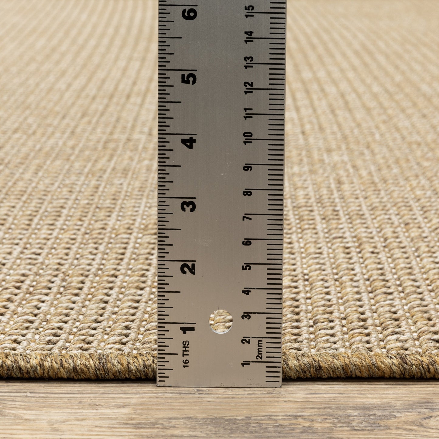 Tapis d'intérieur/extérieur texturé uni marron clair Style Haven Veranda