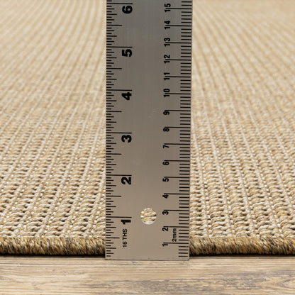 Tapis d'intérieur/extérieur texturé uni marron clair Style Haven Veranda