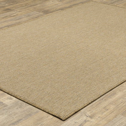 Tapis d'intérieur/extérieur texturé uni marron clair Style Haven Veranda