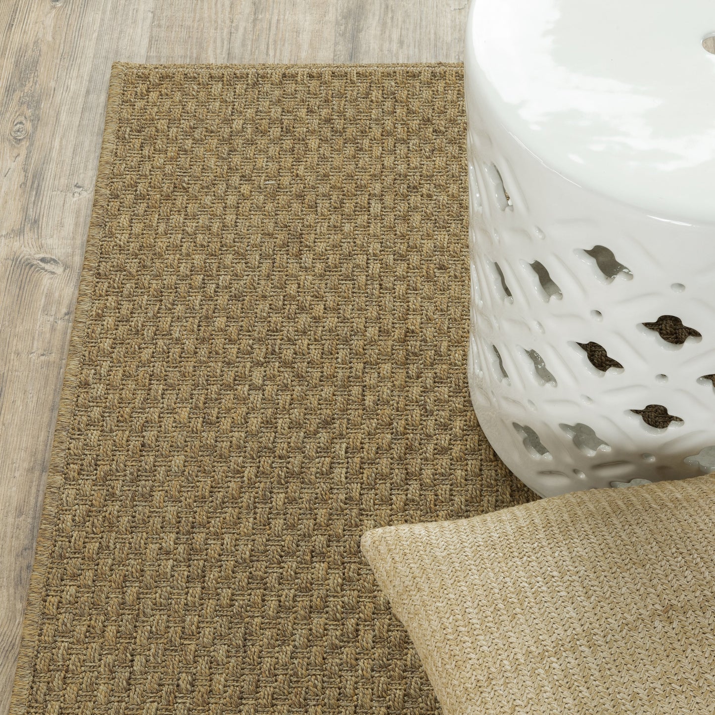 Tapis d'intérieur et d'extérieur tissé ton sur ton Veranda de Style Haven