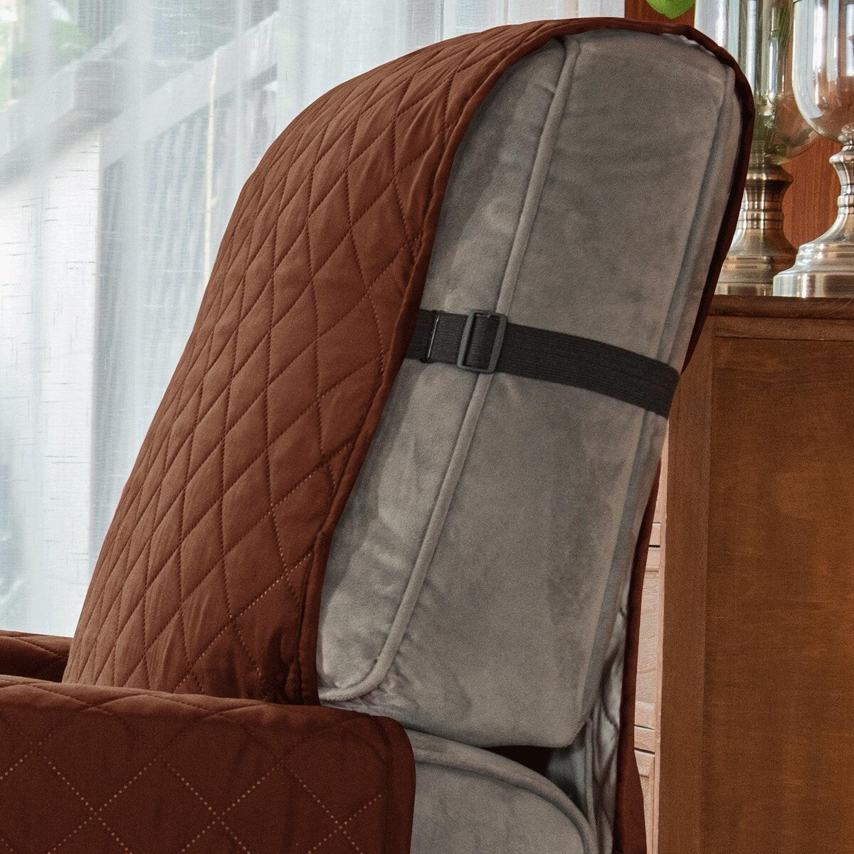 Housse de protection réversible et antidérapante pour fauteuil inclinable Subrtex - Grande taille