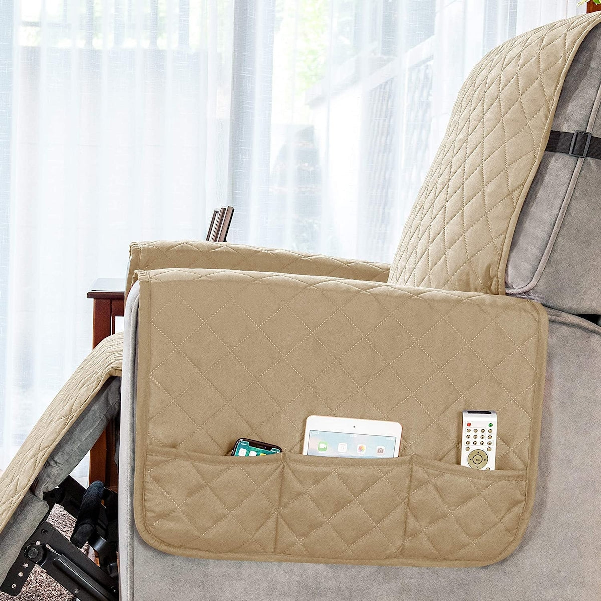 Housse de protection réversible et antidérapante pour fauteuil inclinable Subrtex - Grande taille