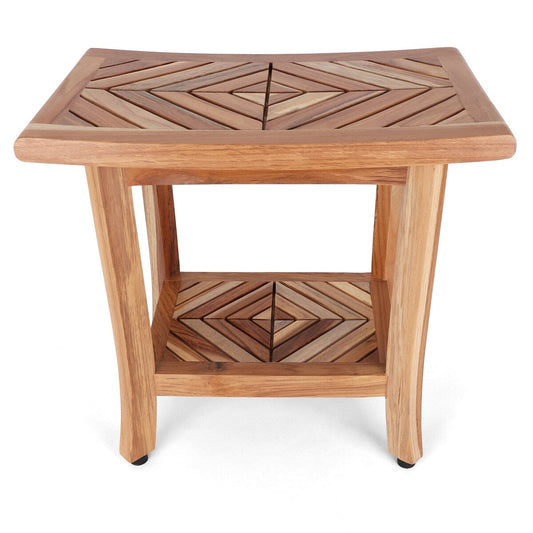 Banc de douche en teck de Sumatra - N/A