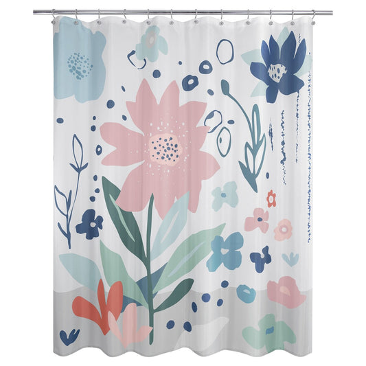 Rideau de douche à fleurs d'été