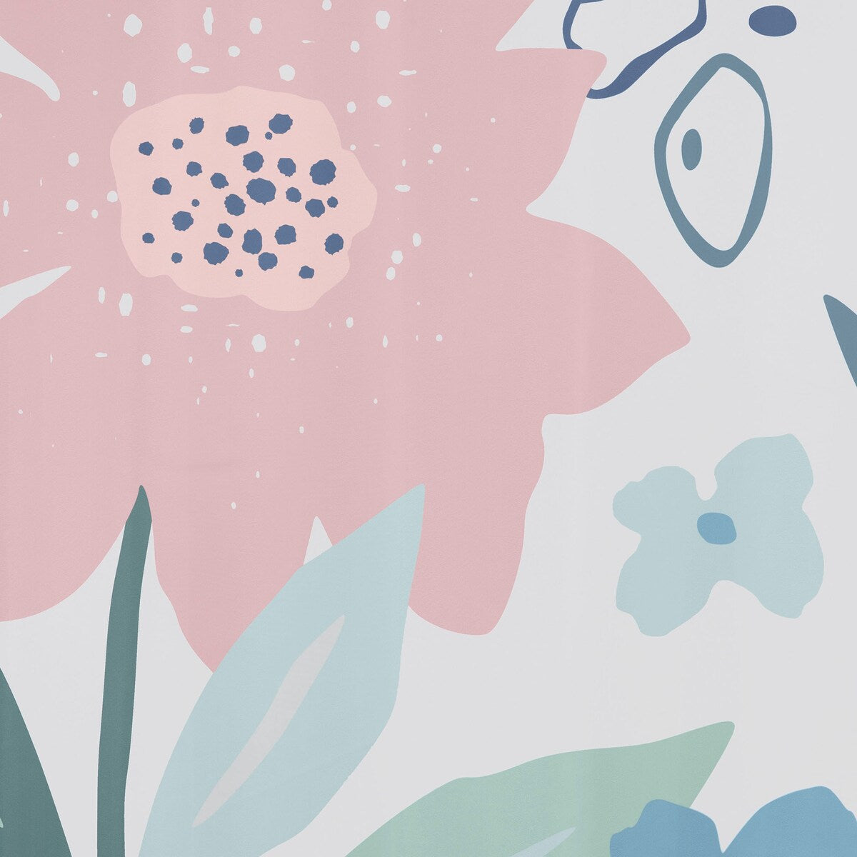 Rideau de douche à fleurs d'été