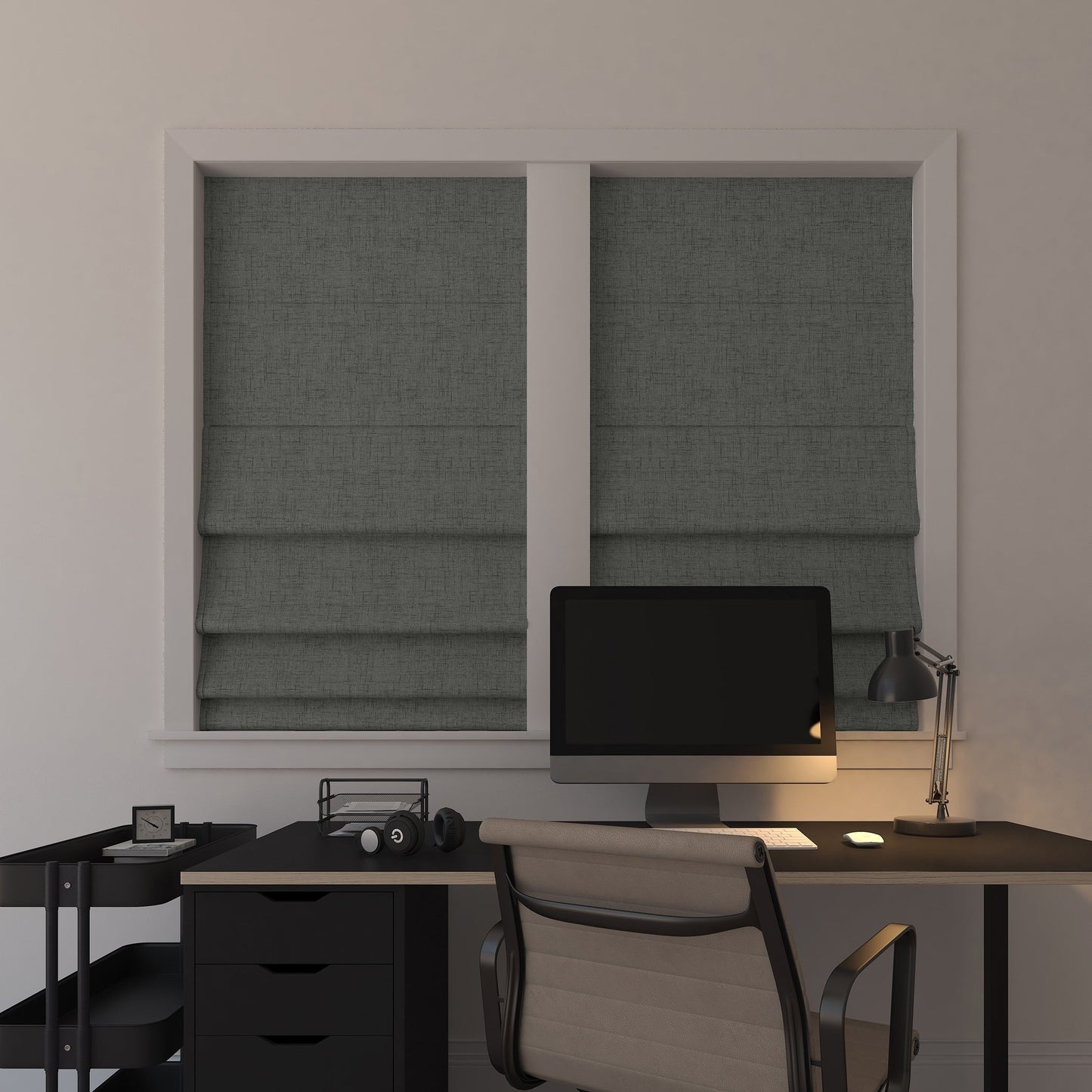 Store romain texturé occultant total sans fil Sun Zero Somerton