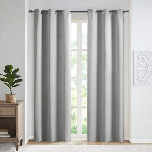 Paire de rideaux occultants à œillets SunSmart Brent, unis et à triple tissage