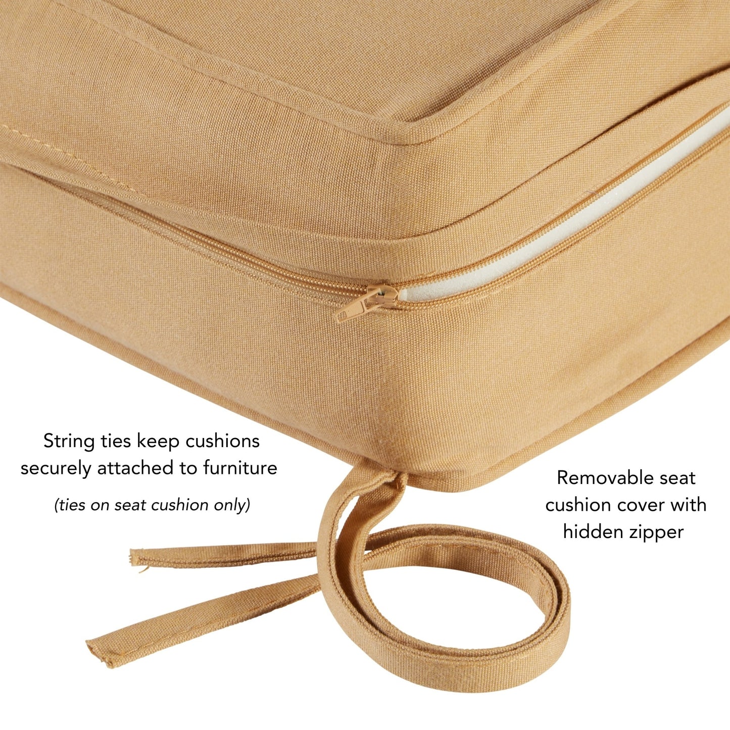 Ensemble de coussins d'extérieur à siège profond Sunbrella de qualité supérieure, 2 pièces