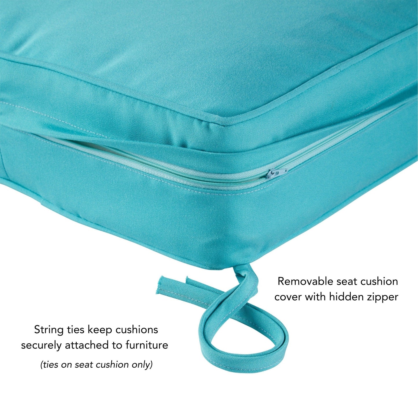 Ensemble de coussins d'extérieur à siège profond Sunbrella de qualité supérieure, 2 pièces