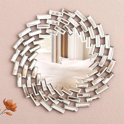 Miroir mural en forme de soleil Miroir d'appoint rond