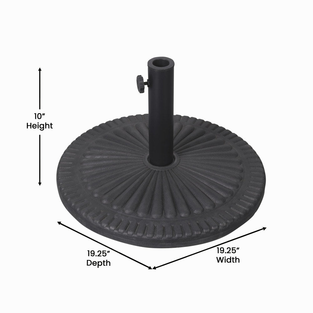 Base de parasol universelle en ciment résistante aux intempéries Sunburst