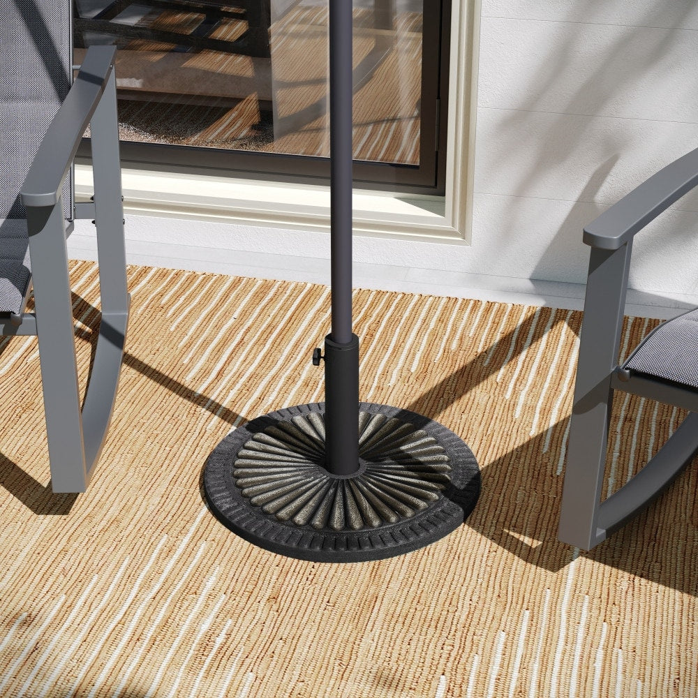 Base de parasol universelle en ciment résistante aux intempéries Sunburst