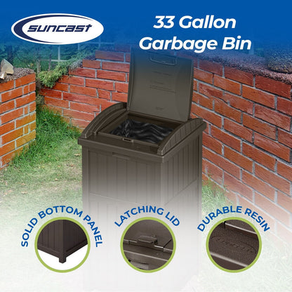 Poubelles dissimulées Suncast de 30 gallons pour l'extérieur et le cyberespace