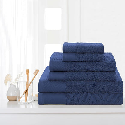 Ensemble de serviettes 6 pièces en coton égyptien 100 % tissé de qualité supérieure