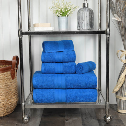 Ensemble de serviettes en coton peigné à longues fibres de qualité supérieure, 6 pièces