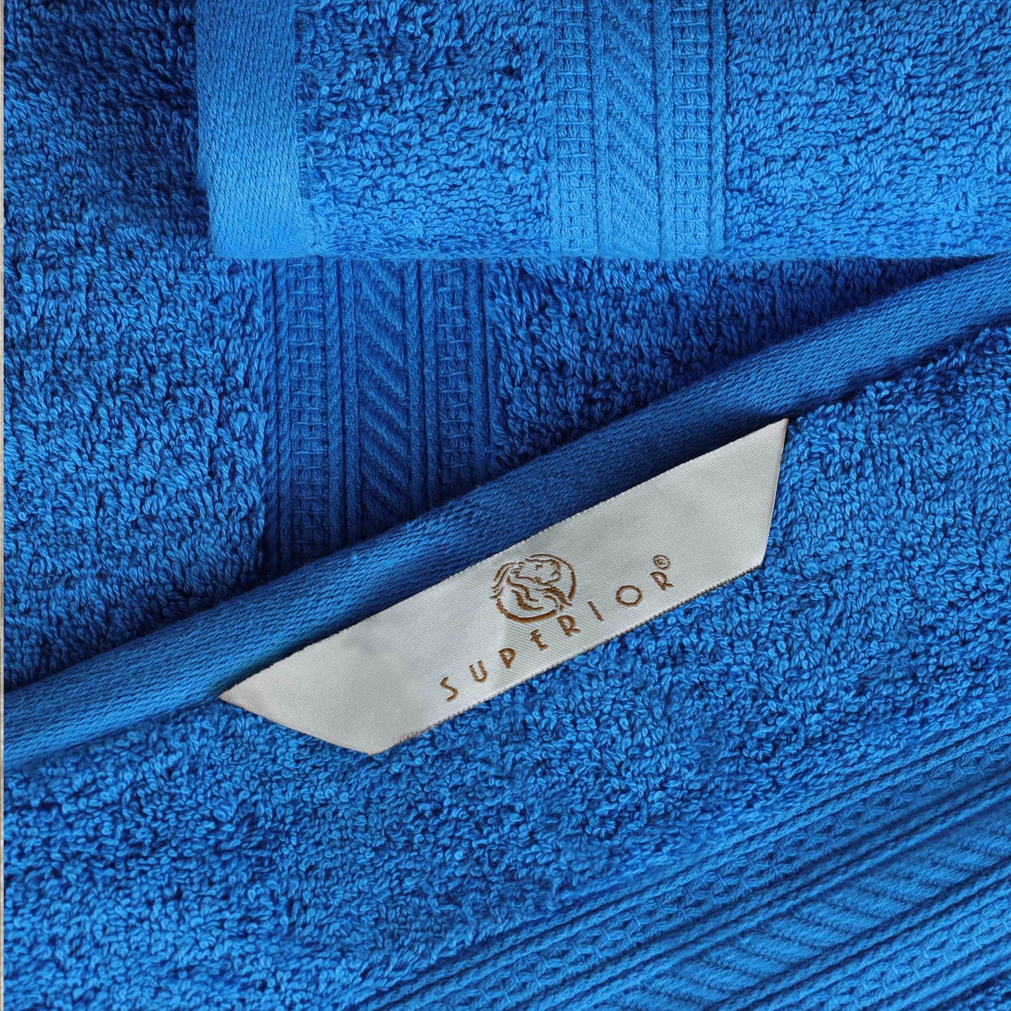 Ensemble de serviettes en coton peigné à longues fibres de qualité supérieure, 6 pièces
