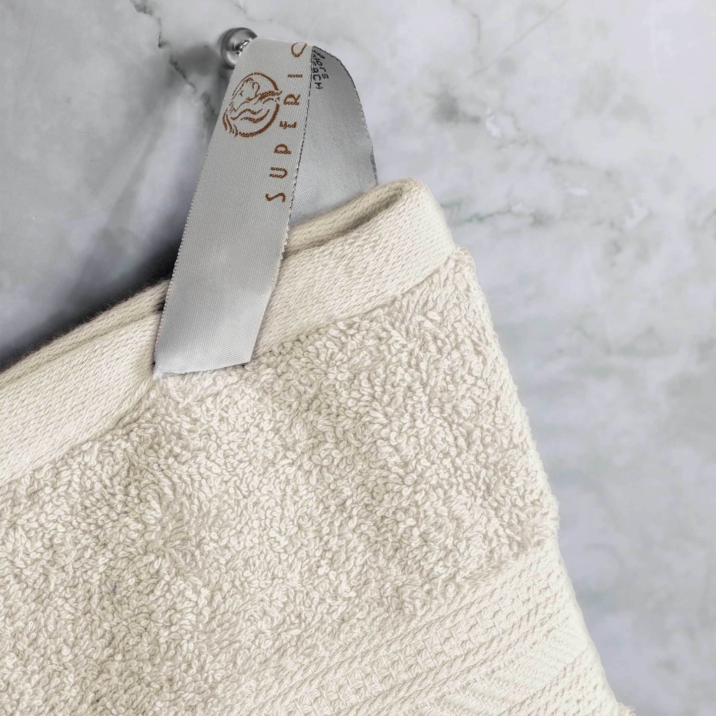 Ensemble de serviettes en coton peigné à longues fibres de qualité supérieure, 6 pièces