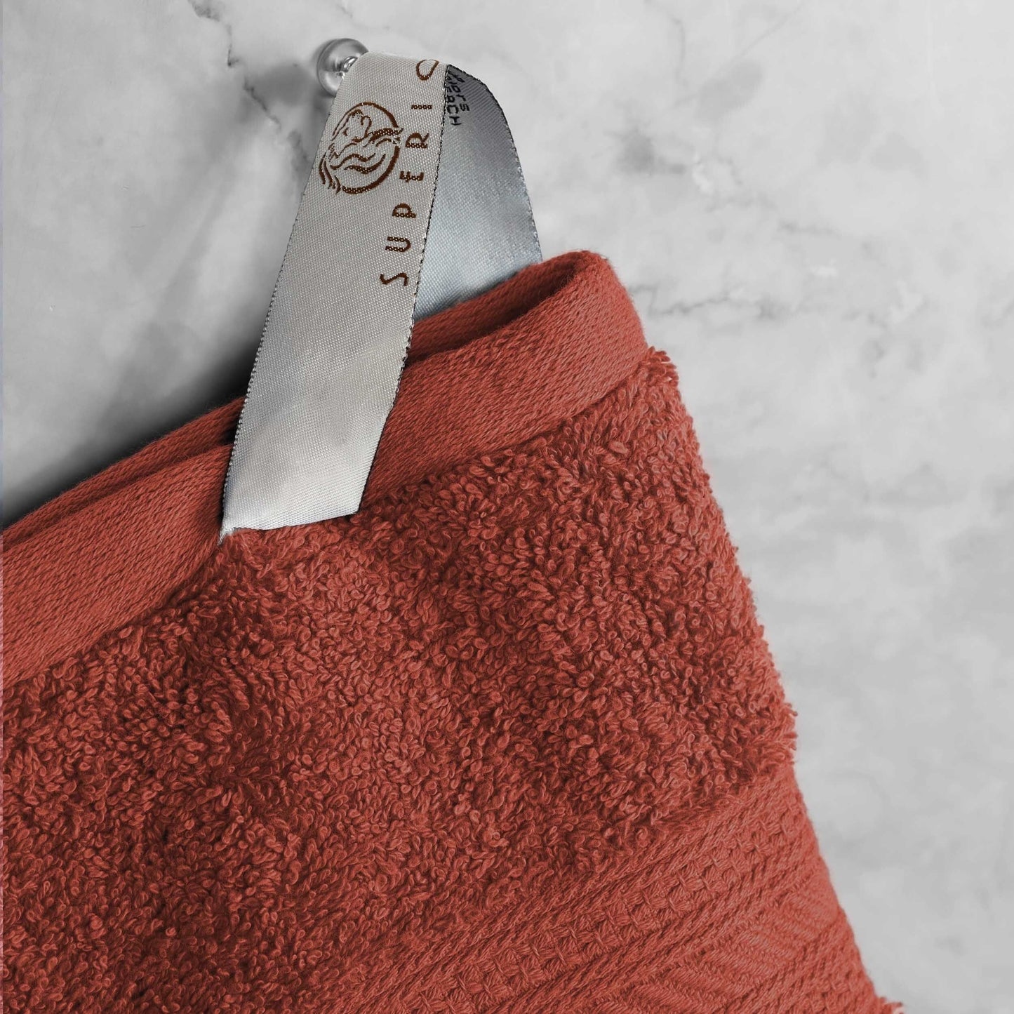Ensemble de serviettes en coton peigné à longues fibres de qualité supérieure, 6 pièces