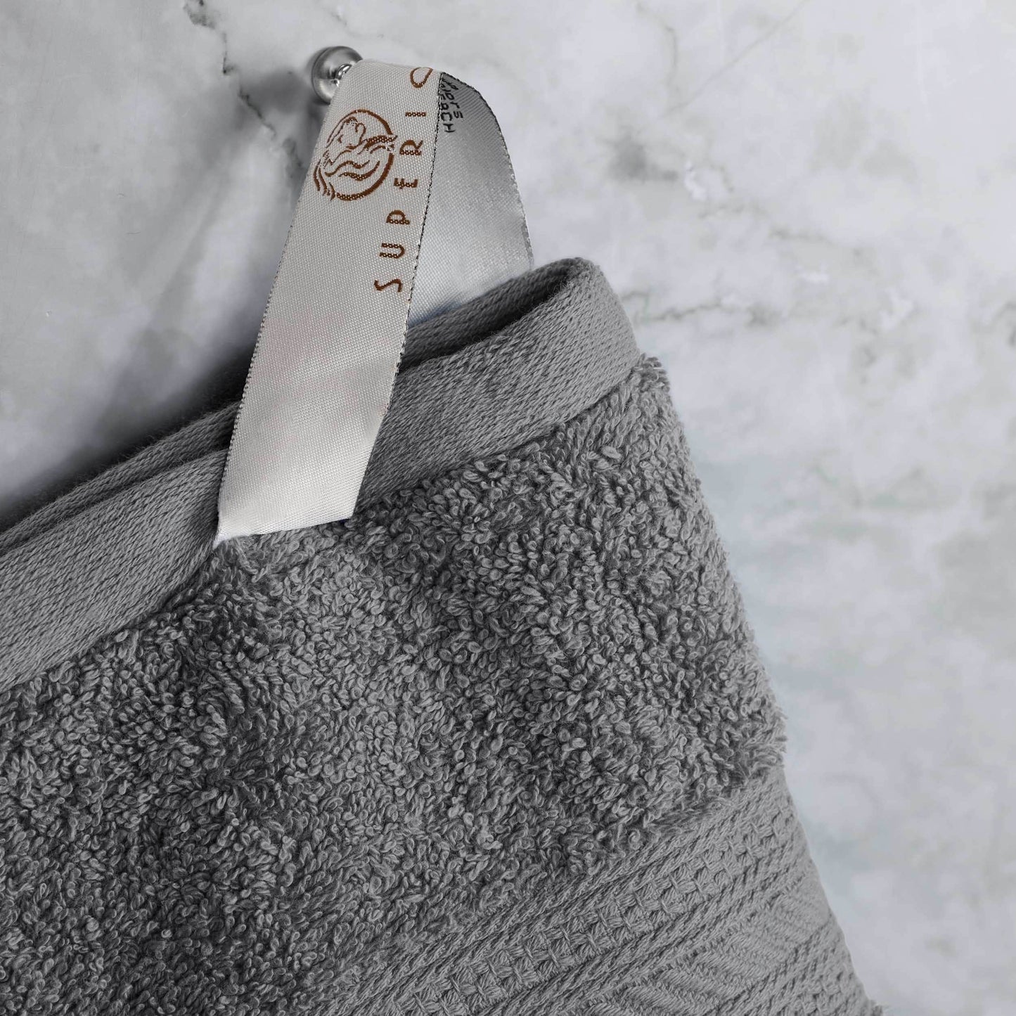 Ensemble de serviettes en coton peigné à longues fibres de qualité supérieure, 6 pièces