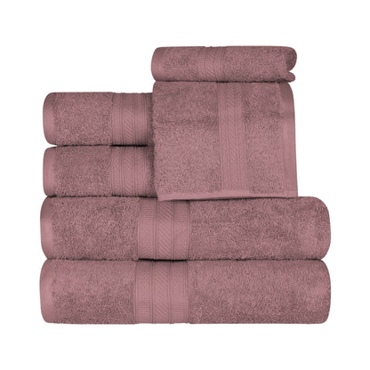 Ensemble de serviettes en coton peigné à longues fibres de qualité supérieure, 6 pièces