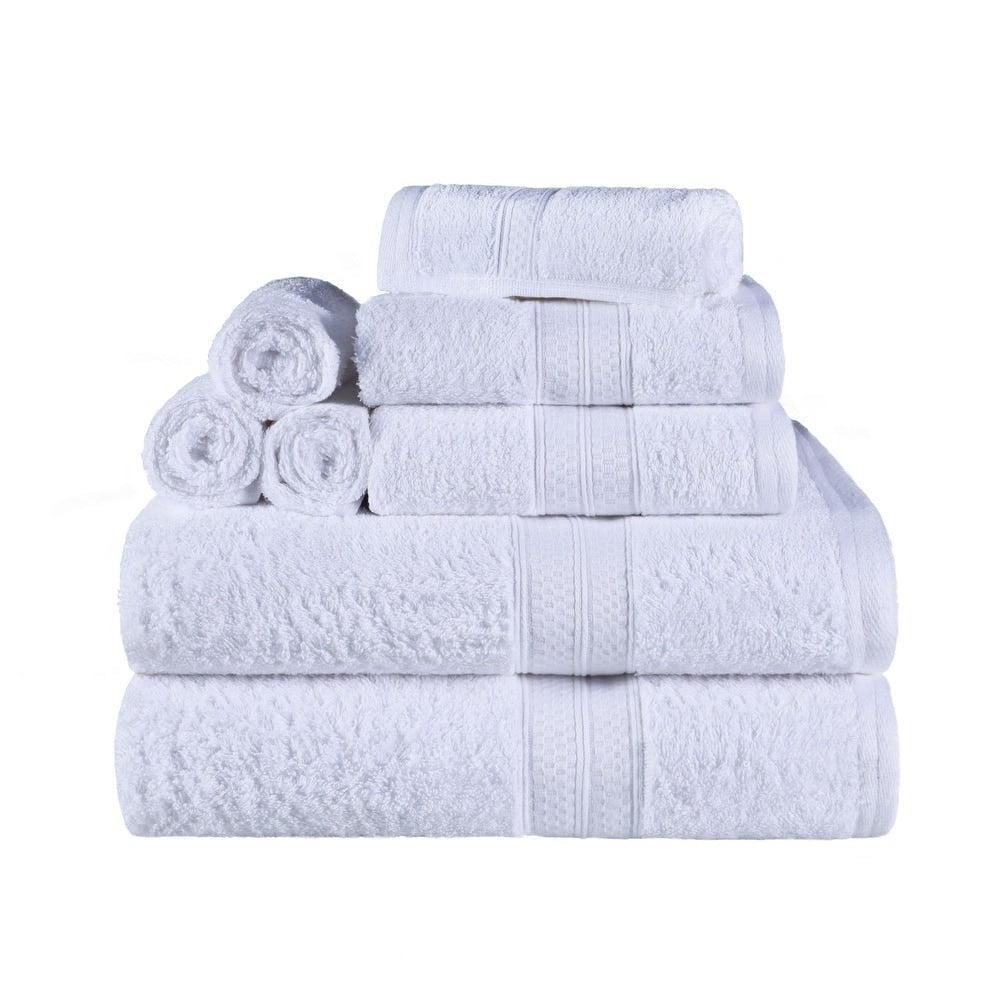 Ensemble de serviettes de bain de qualité supérieure, 8 pièces, en rayonne de bambou et coton
