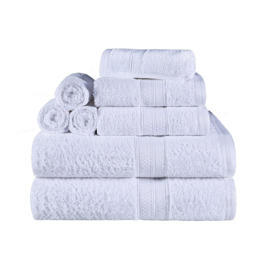 Ensemble de serviettes de bain de qualité supérieure, 8 pièces, en rayonne de bambou et coton
