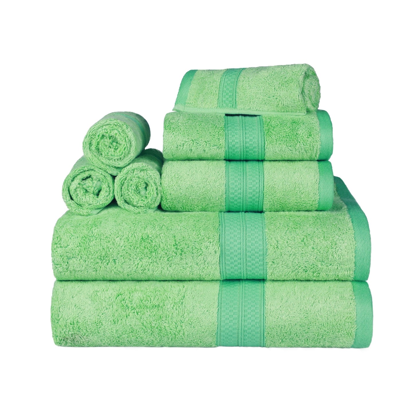 Ensemble de serviettes de bain de qualité supérieure, 8 pièces, en rayonne de bambou et coton