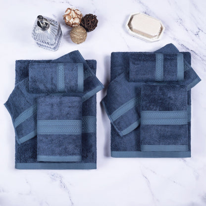 Ensemble de serviettes de bain de qualité supérieure, 8 pièces, en rayonne de bambou et coton