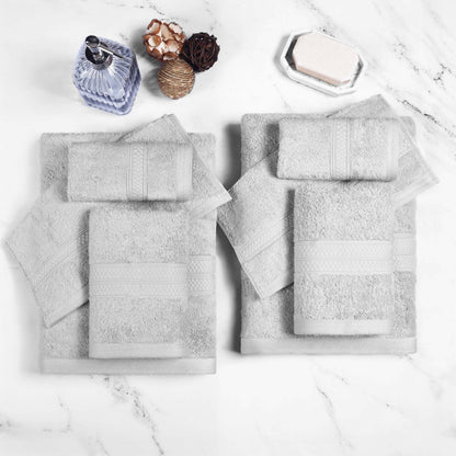 Ensemble de serviettes de bain de qualité supérieure, 8 pièces, en rayonne de bambou et coton
