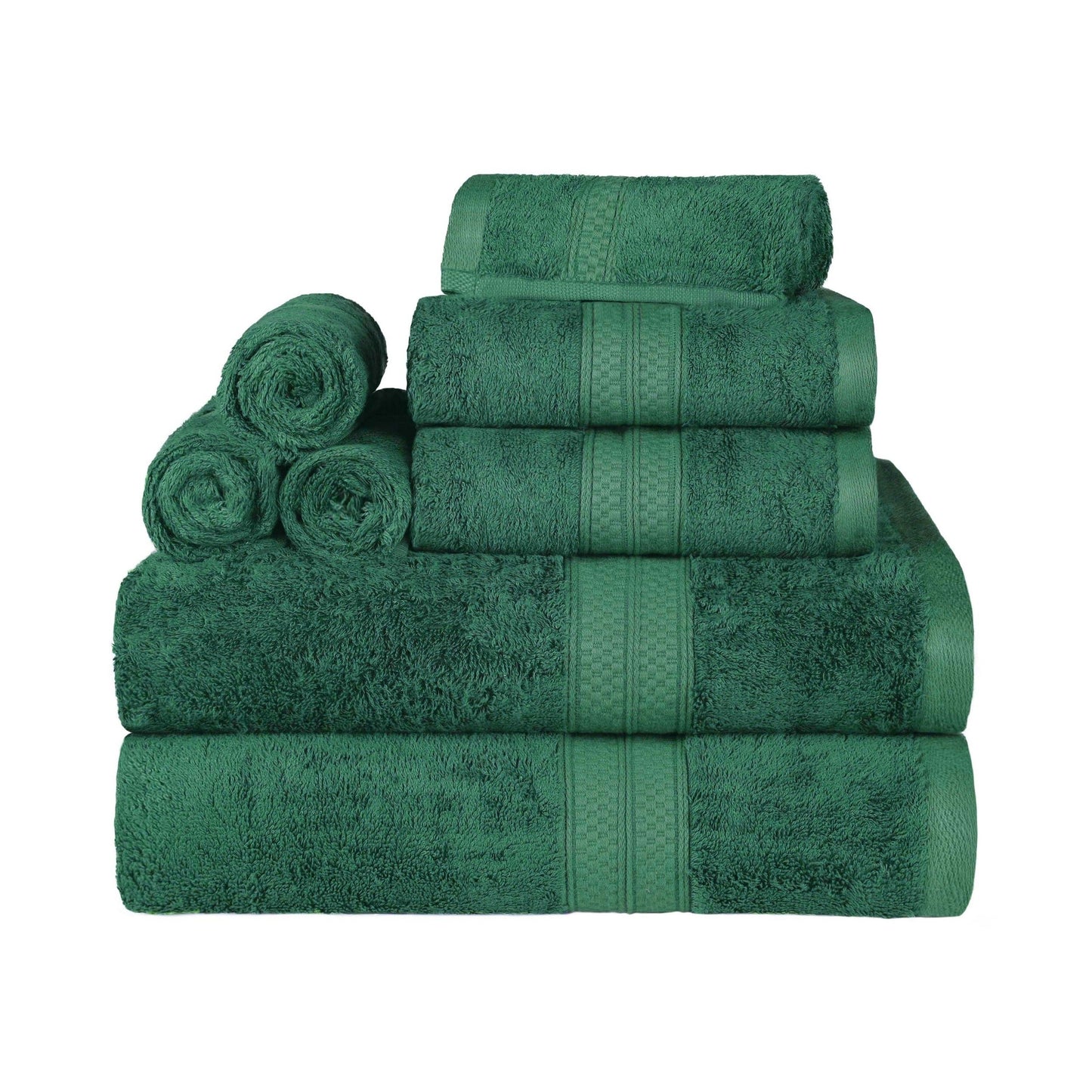 Ensemble de serviettes de bain de qualité supérieure, 8 pièces, en rayonne de bambou et coton