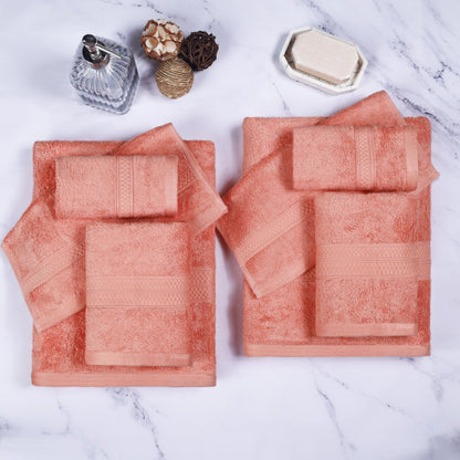 Ensemble de serviettes de bain de qualité supérieure, 8 pièces, en rayonne de bambou et coton