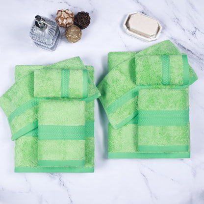 Ensemble de serviettes de bain de qualité supérieure, 8 pièces, en rayonne de bambou et coton